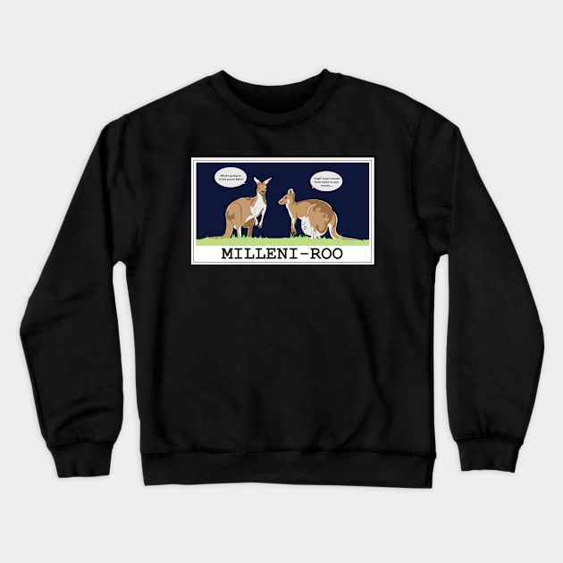 Milleni-roo Crewneck Sweatshirt by Tees4Elliott